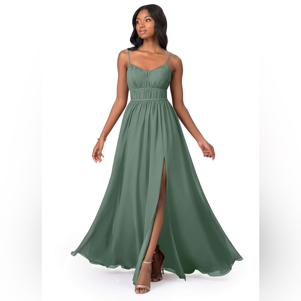 Azazie Yaneili Bridesmaid Dress - Eucalyptus